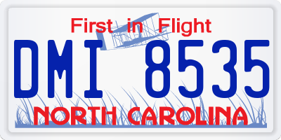 NC license plate DMI8535