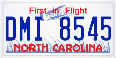 NC license plate DMI8545
