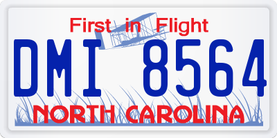 NC license plate DMI8564