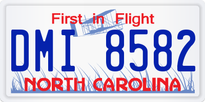 NC license plate DMI8582