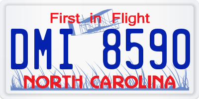NC license plate DMI8590