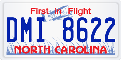 NC license plate DMI8622