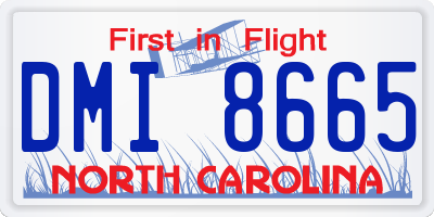 NC license plate DMI8665