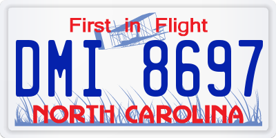 NC license plate DMI8697