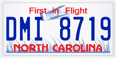 NC license plate DMI8719