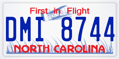 NC license plate DMI8744