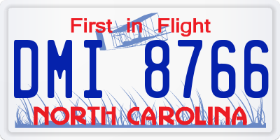 NC license plate DMI8766