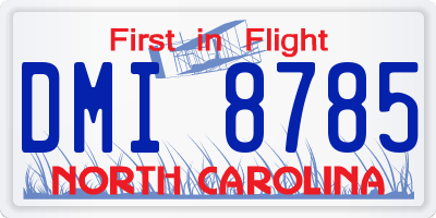 NC license plate DMI8785