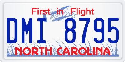 NC license plate DMI8795