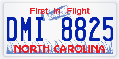NC license plate DMI8825