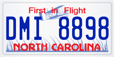 NC license plate DMI8898