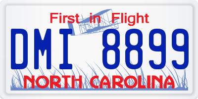 NC license plate DMI8899