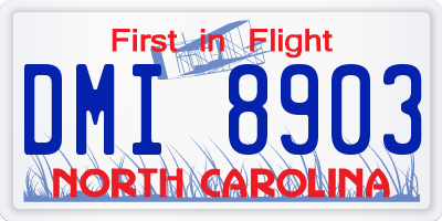 NC license plate DMI8903