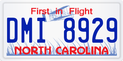 NC license plate DMI8929