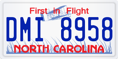 NC license plate DMI8958