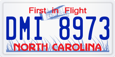 NC license plate DMI8973