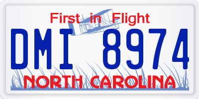 NC license plate DMI8974