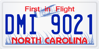 NC license plate DMI9021