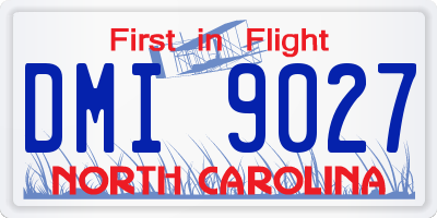 NC license plate DMI9027