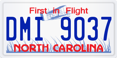 NC license plate DMI9037