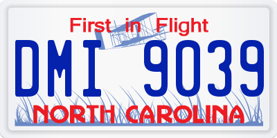 NC license plate DMI9039