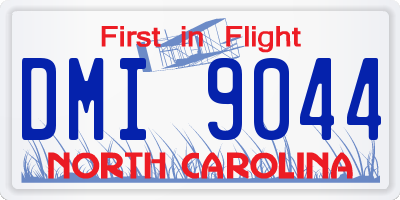 NC license plate DMI9044
