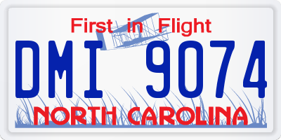 NC license plate DMI9074