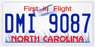NC license plate DMI9087