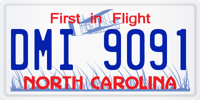 NC license plate DMI9091