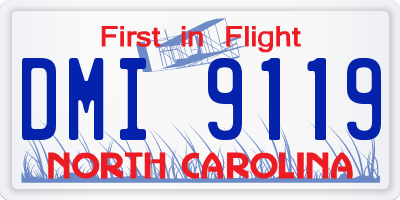 NC license plate DMI9119