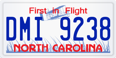 NC license plate DMI9238