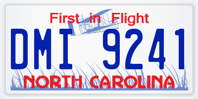 NC license plate DMI9241