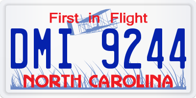 NC license plate DMI9244