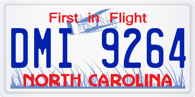 NC license plate DMI9264