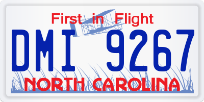 NC license plate DMI9267