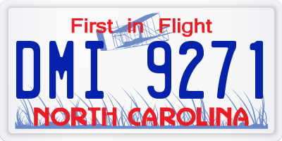 NC license plate DMI9271