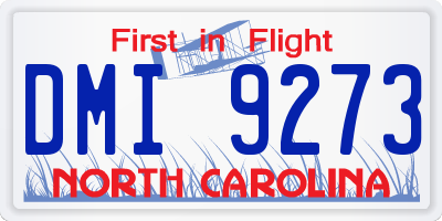 NC license plate DMI9273