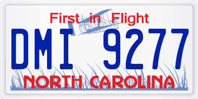 NC license plate DMI9277