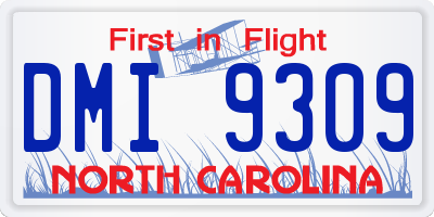 NC license plate DMI9309