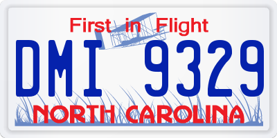 NC license plate DMI9329