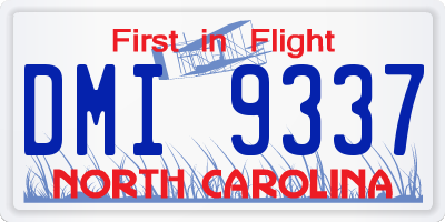 NC license plate DMI9337