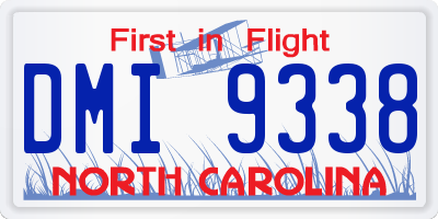 NC license plate DMI9338