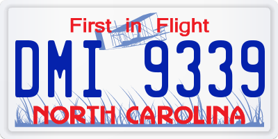 NC license plate DMI9339