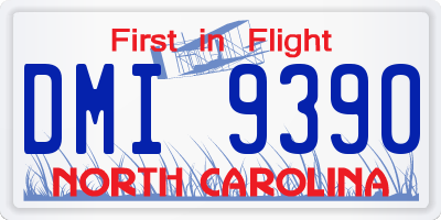 NC license plate DMI9390