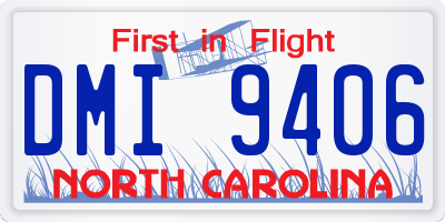 NC license plate DMI9406