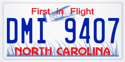 NC license plate DMI9407