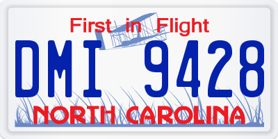 NC license plate DMI9428