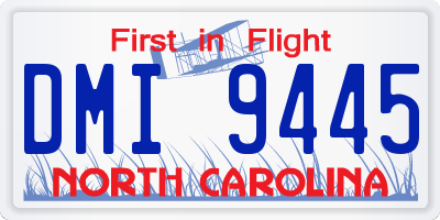 NC license plate DMI9445