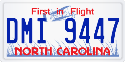 NC license plate DMI9447