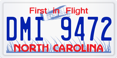 NC license plate DMI9472